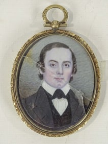 19th c. Miniature Portrait of a Man