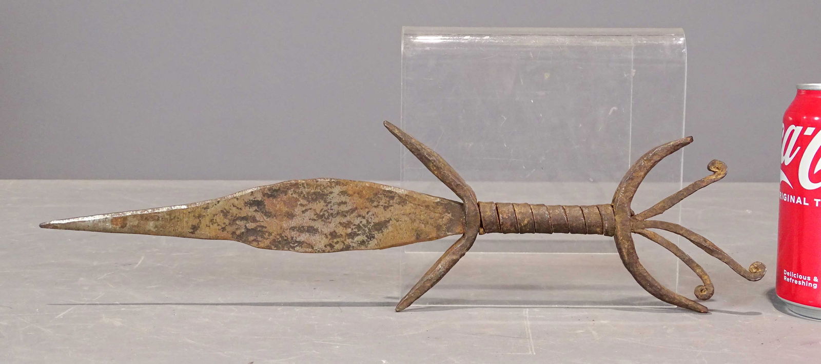 Wrought Iron Knife: Wrought iron decorative knife. 15" L..