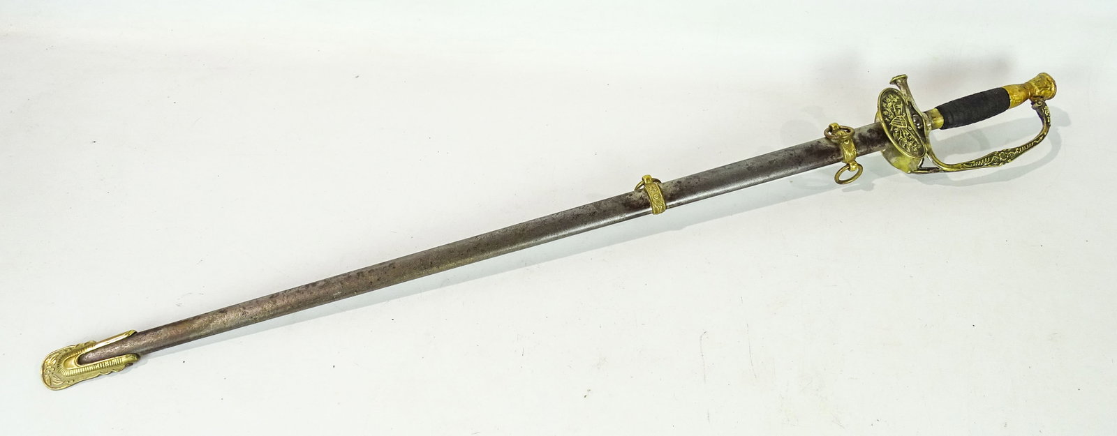 Civil War Sword: Civil War C. 1860's Field and Staff Officers sword. 37" L..
