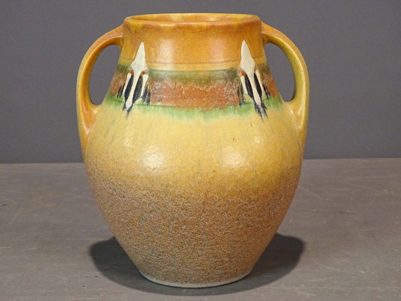 Roseville Vase: Roseville Monticello vase. 9 1/2" Ht..