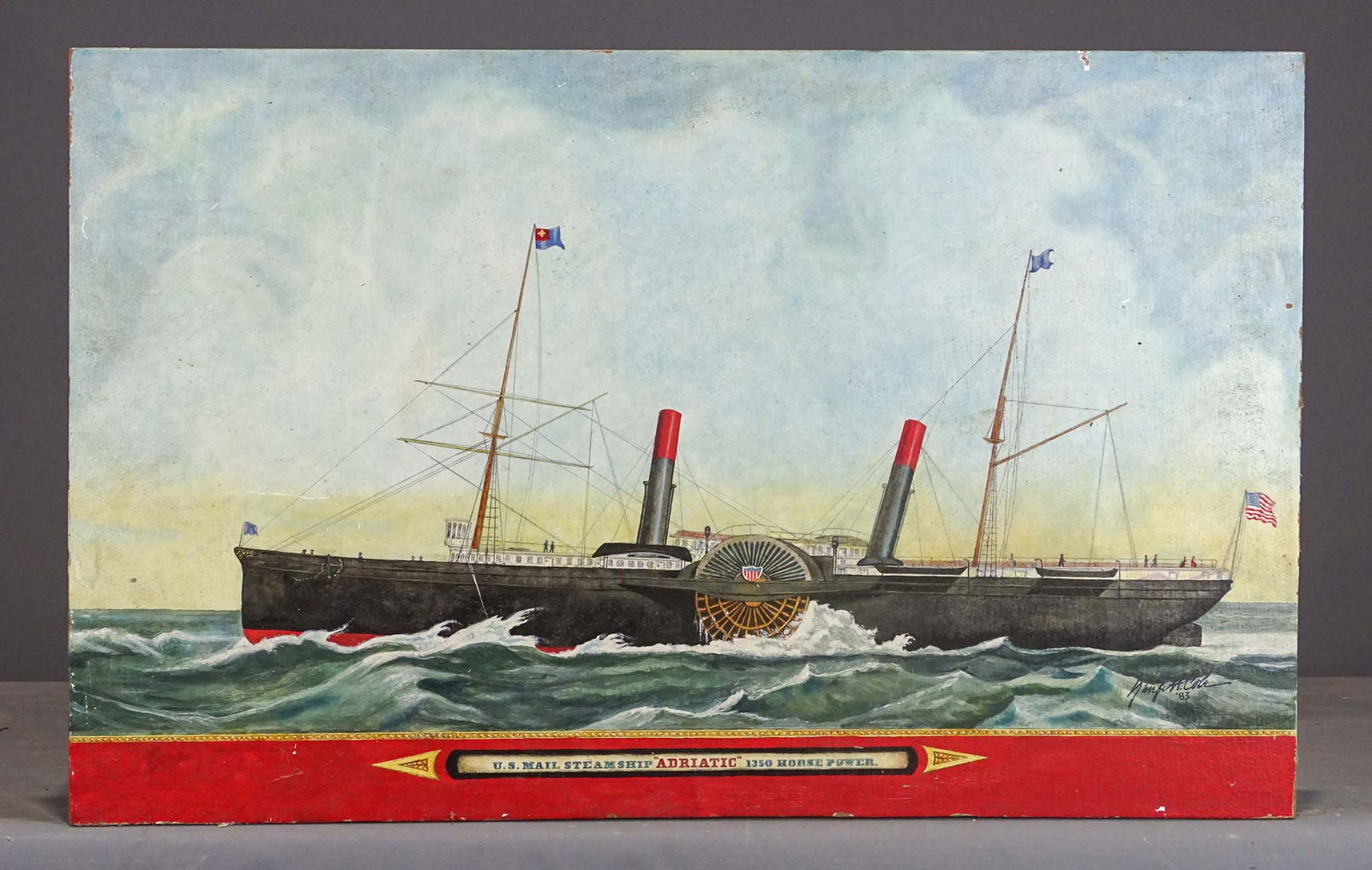 Painting "U.S. Mail Steamship" (1 of 7)