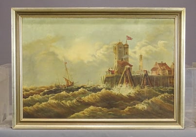 Painting: 19th c. Seascape