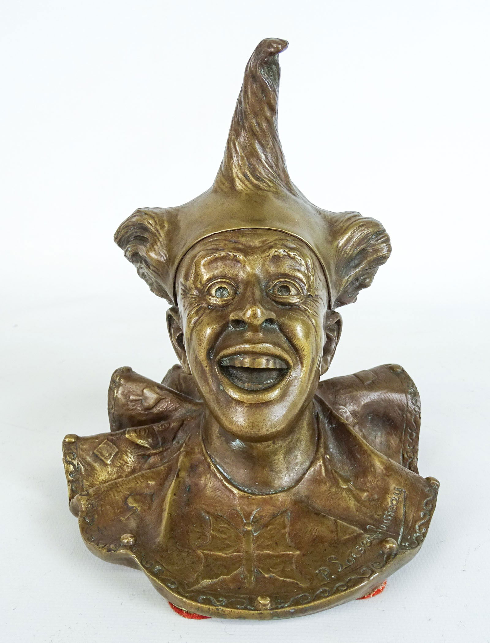 Bronze Clown Head Inkwell (1 of 10)