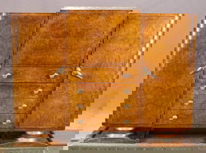 Art Deco Server: Art Deco period server. 64" x 20 1/2" x 49" Ht..