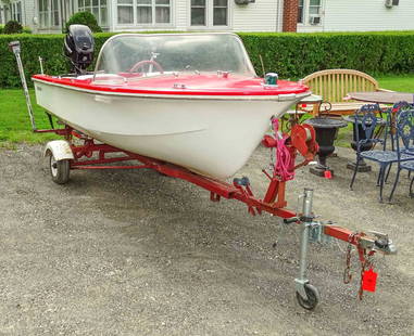 1961 Starcraft Rocket 13' 6" Motor Boat: 1961 Starcraft Rocket 13' 6" motor boat. 25 HP 4 stroke Mercury engine. Currently winterized, runs. Comes with full cover, seat covers, trailer (lights work). Transferable registration.