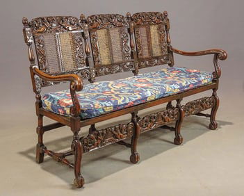Continental Carved Settee