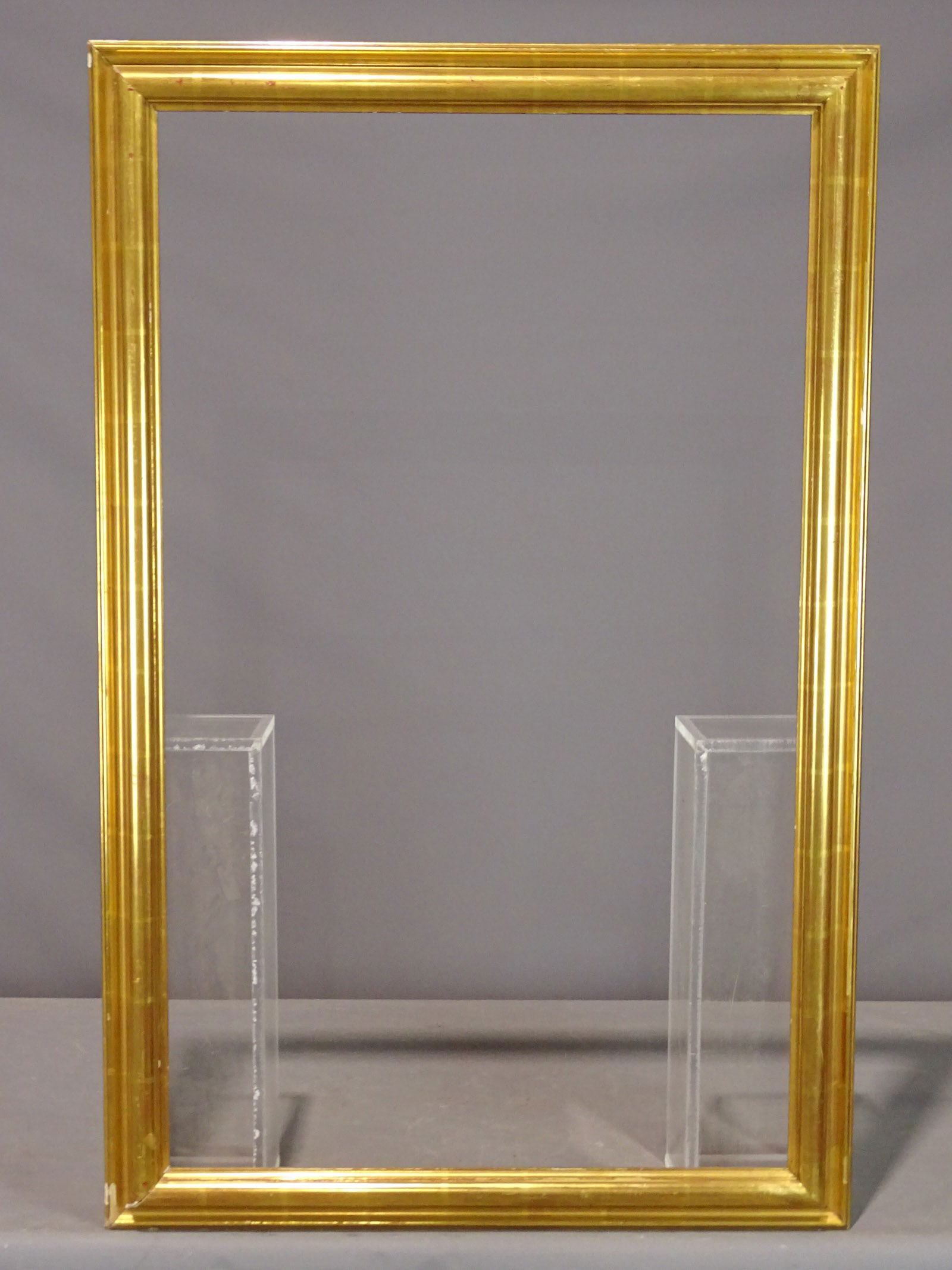 Frame: Decorative frame. Rabbet size 40" x 24", overall 44 1/2" x 29".