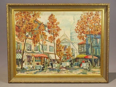 Painting: Continental Street Scene