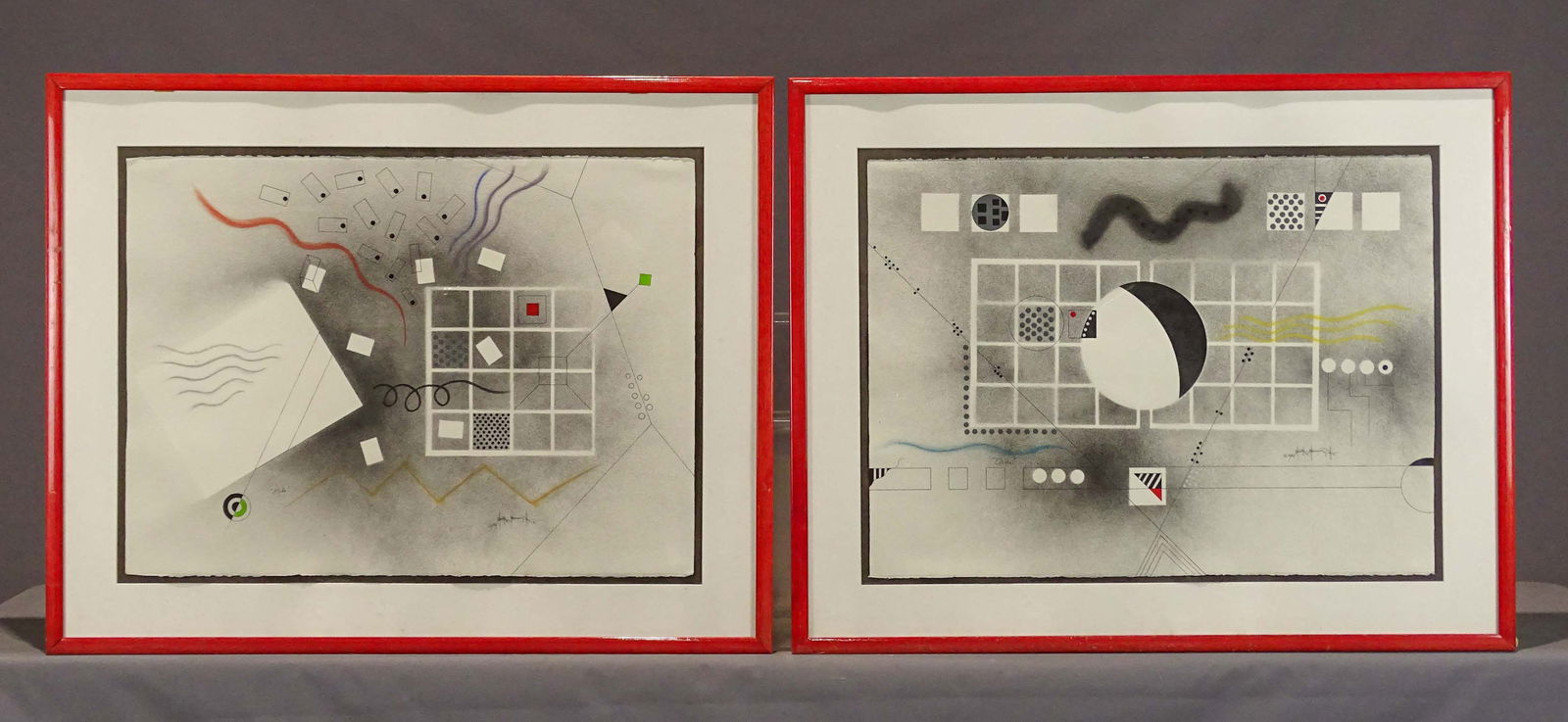 Pair Modernist School Watercolors (1 of 11)