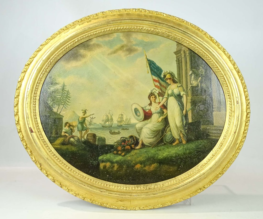 Painting: Patriotic & Nautical Subject (1 of 9)