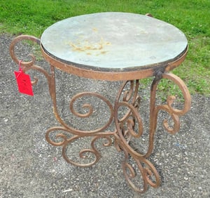 Round Top Metal Table