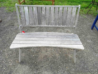 Teak Bench: Teak bench. 41 1/2" W..