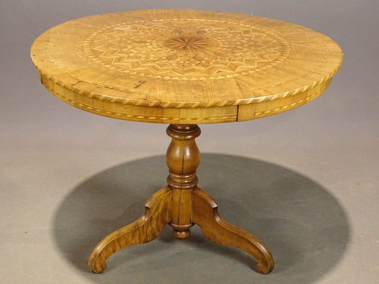 19th c. Continental Inlaid Center Table (1 of 9)