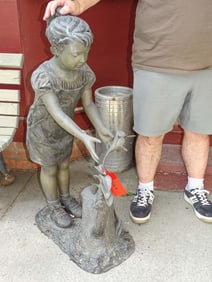 Bronze Statue of Little Girl