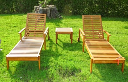 Pair Patio Lounges