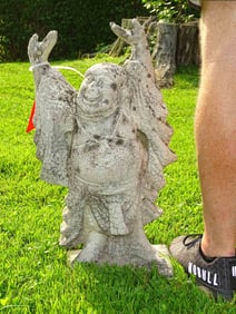 Poured Stone Buddha Figure