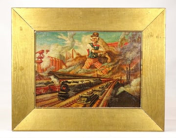 Painting: Uncle Sam Train Subject