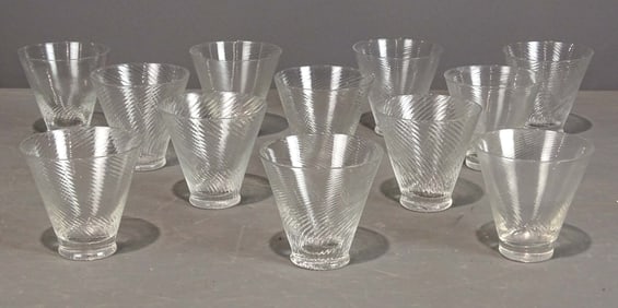 Set of (12) Swirled Glasses