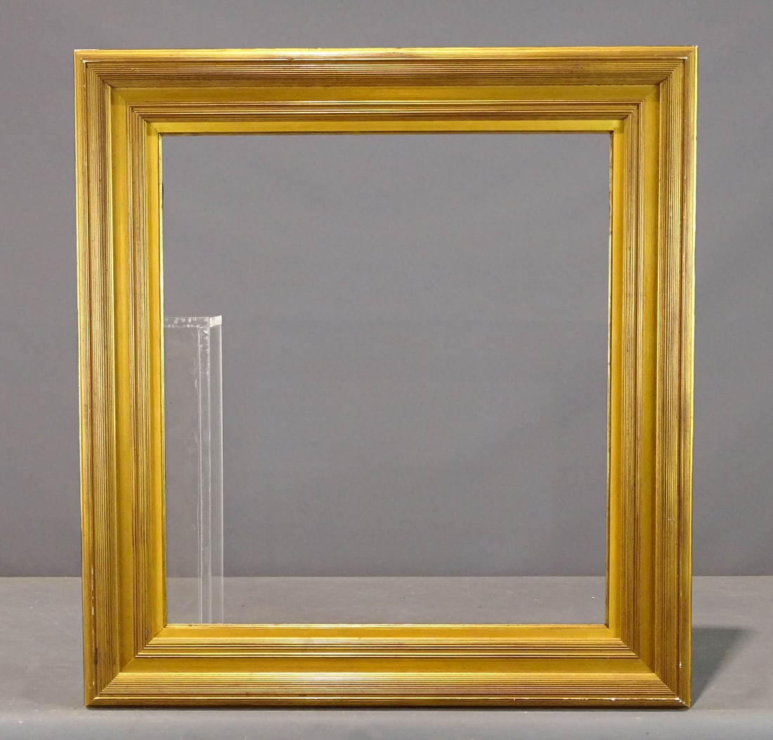 Whistler Type Reeded Frame: Whistler type reeded frame. Sight size 31 7/8" x 27", rabbet size 32 5/8" x 27 7/8", overall 36" x 32 7/8".