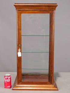 Table Top Showcase: Table top showcase. 16 1/2" x 16 1/2" x 30".