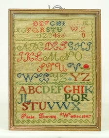 19th c. Needlework Sampler