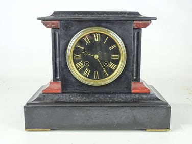 Tiffany Victorian Slate Mantel Clock