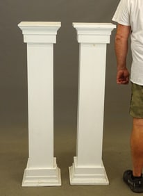 Pair Wooden Pedestals
