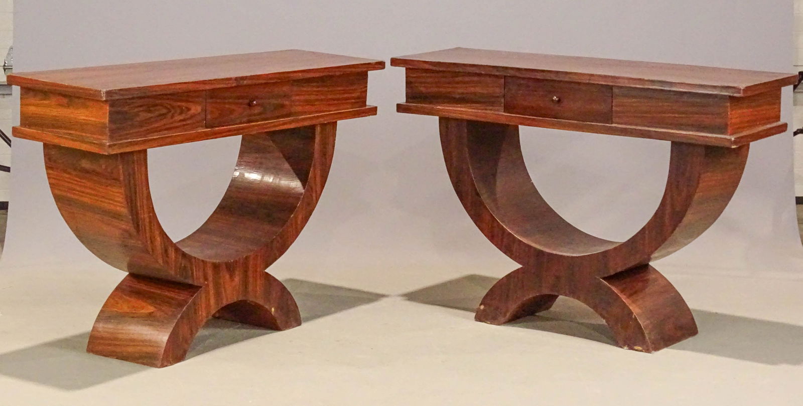 Pair Rosewood Modern Design Tables (1 of 10)