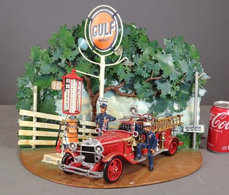 Folk Art Gas Station Diorama