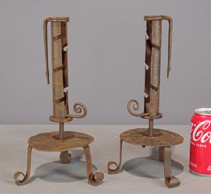 Pair Iron Candlesticks
