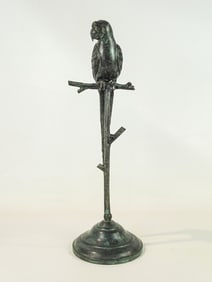 Bronze Parrot Sculpture