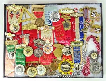 Odd Fellows Pins and Ribbons