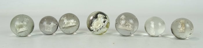 Antique Sulphide Marbles