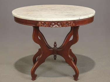 Oval Marble Top Table