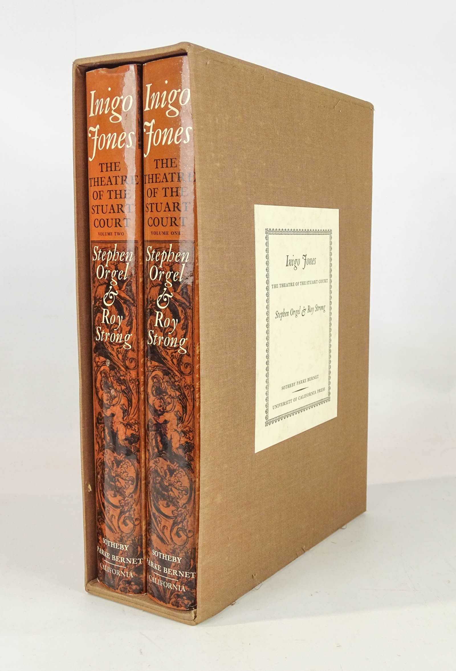 The Theater of The Stuart Court Books: The Theater of The Stuart Court books (Inigo Jones), Stephen Orgel and Roy Strong, Sotheby's Park Bernet California. Volumes I, II. Signed by author.