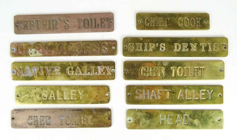Brass Ship Signs (10)
