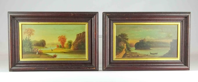 Pair Landscape Paintings