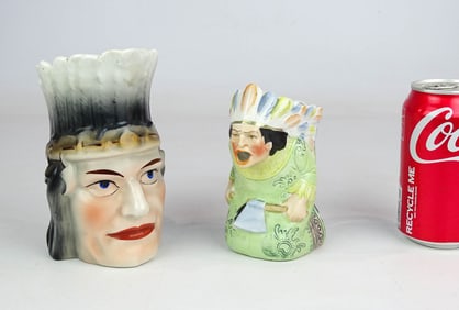 American Indian Porcelain Milk Pitchers