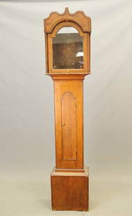 Grandfather Clock Case: 19th c. grandfather clock case. 17 1/2" x 10" x 81" Ht..