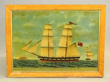Reverse Painting of Ship