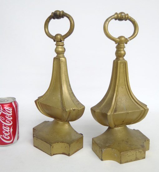 Pair Bradley And Hubbard Doorstops: Pair signed Bradley And Hubbard doorstops. 14 1/2" Ht.