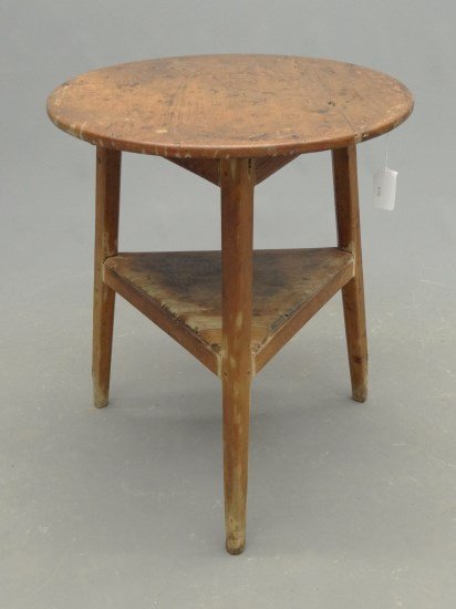 19th c. Tavern Table: 19th c. tri-leg round top tavern table. Top 25" Diameter, 29 1/2" Ht.