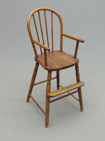 Child' s Highchair: C. 1900's child' s highchair. 34' Ht.