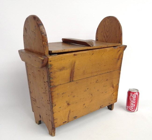 Primitive Box: 19th c. primitive lift top box. 20" W 20 1/2" Ht.