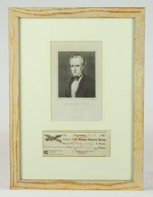 James Fenimore Cooper Check and Portrait