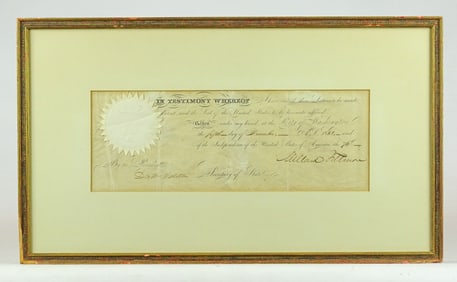 Millard Fillmore Printed Document