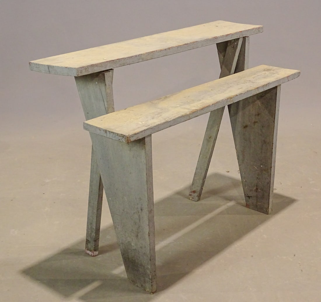 Plant Stand: Painted wooden plant stand. 38 1/2" x 17 1/2" x 29" Ht..