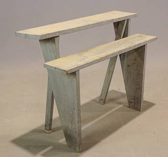 Plant Stand: Painted wooden plant stand. 38 1/2" x 17 1/2" x 29" Ht..