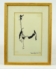 Marie Larsen Pen and Ink Drawing