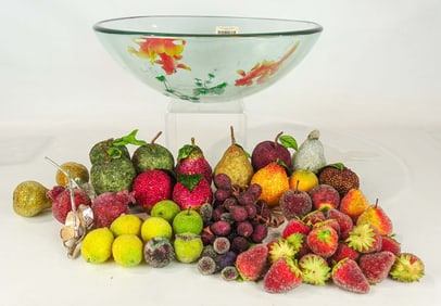 Bowl with Beaded Fruit